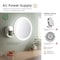 Kibi Circular LED Wall Mount One Side 5x Magnifying Make Up Mirror - Brushed Nickel KMM102BN - alternate 4